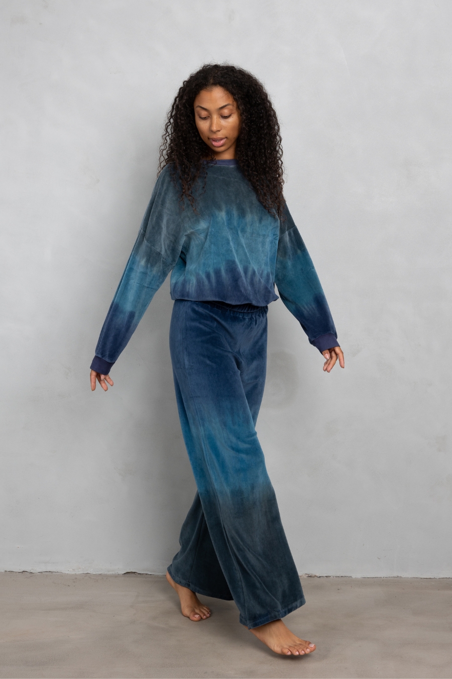 Samt Lounge Hose Ocean